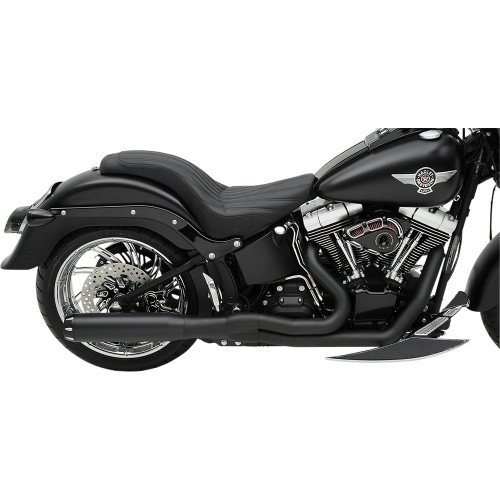 Bassani Xhaust 1990-2017 Harley-Davidson Softail Fat Boy FLSTF Road Rage II B1 Power 2-to-1 System - Black Image 1