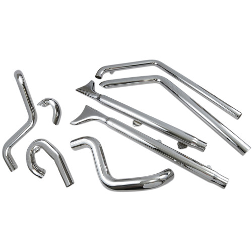 Bassani Xhaust 2005 Harley-Davidson 15th Anniversary Fat Boy FLSTF True Duals Exhaust System with Fishtail Mufflers with Baffles - 33" Image 1