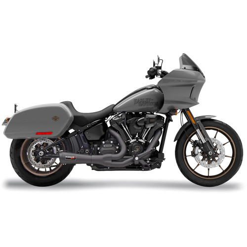 Bassani Xhaust 2018-2021 Harley-Davidson Softail Slim FLSL 2-into-1 Ripper Short Exhaust System - Black Image 1