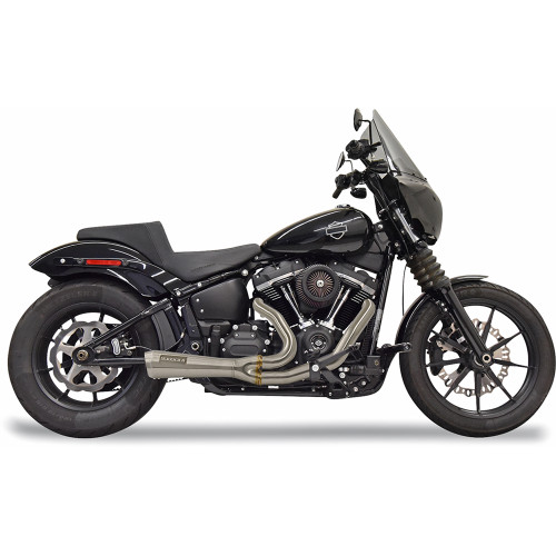 Bassani Xhaust 2018-2021 Harley-Davidson Softail Slim FLSL 2-into-1 Ripper Short Exhaust System - Stainless Steel Image 1