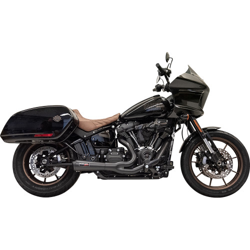 Bassani Xhaust 2018-2021 Harley-Davidson Softail Sport Glide FLSB The Ripper Short Road Rage 2-into-1 Exhaust System - Black Image 1