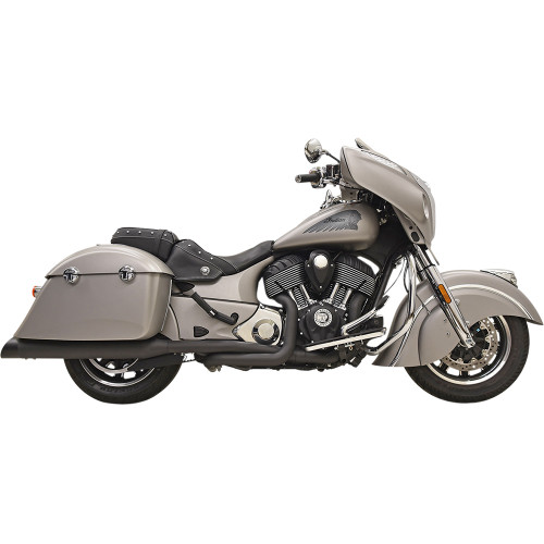 Bassani Xhaust 2014-2019 Indian Chieftain True Dual Exhaust System - Black Image 1
