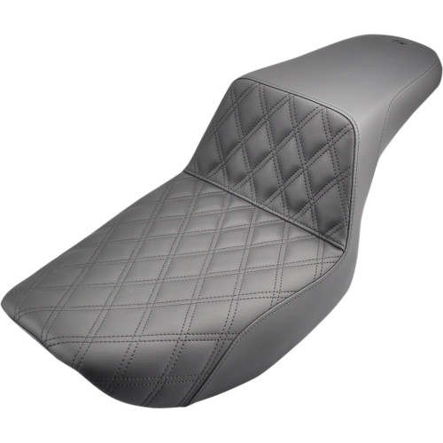 Saddlemen 1987 Harley-Davidson Low Rider Chrome FXRC Step-Up Seat Front Lattice Stitch Image 1
