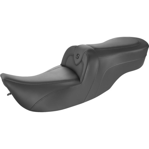 Saddlemen 1998-2006 Harley-Davidson Road Glide FLTR RoadSofa Seat - without Backrest - Black w/ Black Stitching Image 1