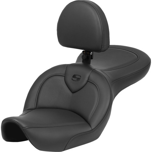 Saddlemen 2001 Harley-Davidson Wide Glide FXDWG2 Roadsofa Seat - with Backrest - Black - FXDWG '96-'23 Image 1