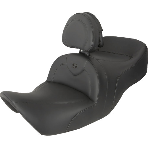 Saddlemen 2001-2010 Honda GL1800 Interstate RoadSofa Seat - with Backrest - Black w/ Black Stitching - GL1800 '01-'10 Image 1