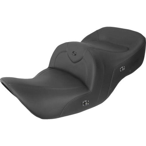 Saddlemen 2001-2010 Honda GL1800C Valkyrie RoadSofa Seat - without Backrest - Black w/ Black Stitching - Heated - GL1800 '01-'10 Image 1