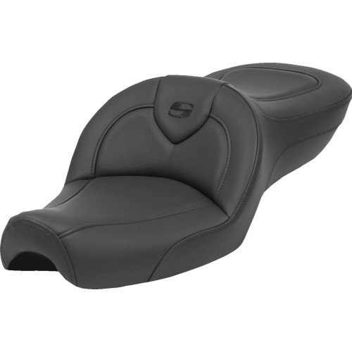 Saddlemen 2002-2003 Harley-Davidson 883 Roadster XLR Roadsofa Standard Reach Seat Black Plain Image 1
