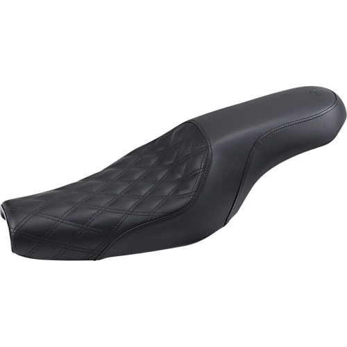 Saddlemen 2004-2006 Harley-Davidson 883 Custom XLC Profiler Lattice Stitch Seat Black Front Lattice Stitch / Rear Smooth Image 1