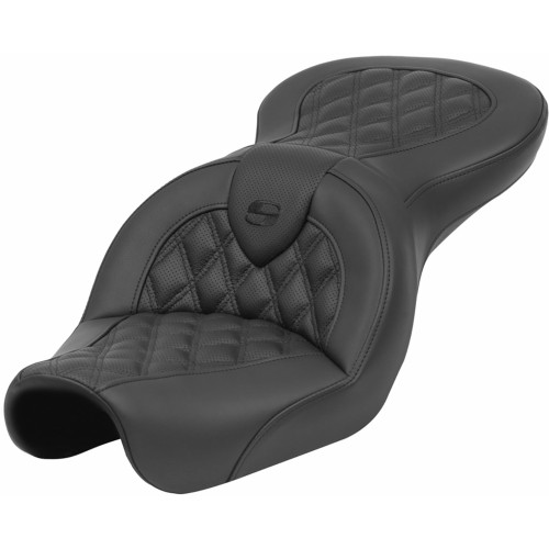 Saddlemen 2005 Harley-Davidson Super Glide Custom EFI FXDCI Roadsofa Seat - Lattice Stitch - without Backrest - FXD '04-'05 Image 1