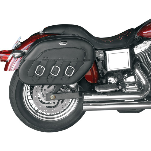 Saddlemen 2005-2014 Harley-Davidson Super Glide Custom EFI FXDCI S4 Drifter Rigid-Mount Quick-Detach Slant Saddlebags Image 1