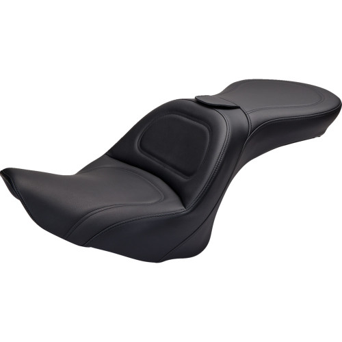 Saddlemen 2006-2007 Harley-Davidson Softail Standard FXST Seat - Explorer - With Backrest - Stitched - Black - FL/FX '06-'17 Image 1