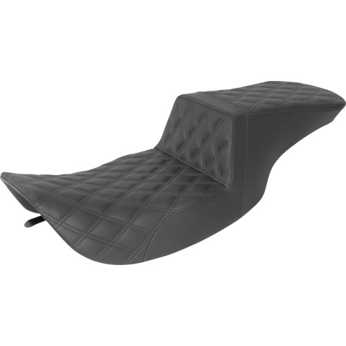 Saddlemen 2006 Harley-Davidson Street Glide FLHX Tour Step-Up Seat - Full Lattice Stitch - Black - FL '97-'07 Image 1