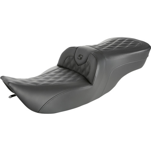 Saddlemen 2006-2007 Harley-Davidson Street Glide EFI FLHX Roadsofa Seat - Full Lattice Stitch - without Backrest - FLH '97-'07 Image 1