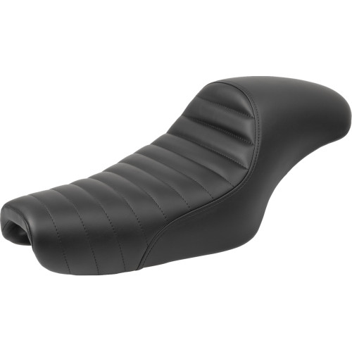 Saddlemen 2004-2008 Harley-Davidson Sportster 1200 XL 50 Americano 2-Up Cafe Seat Black Pleated Image 1