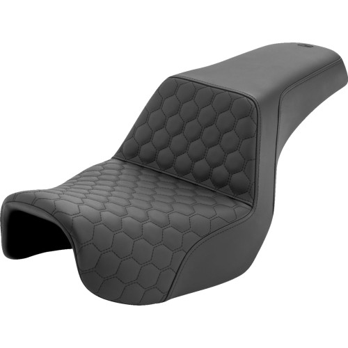 Saddlemen 2008 Harley-Davidson Screamin' Eagle Dyna FXDSE2 Step-Up Seat - Honeycomb - Dyna '06-'17 Image 1
