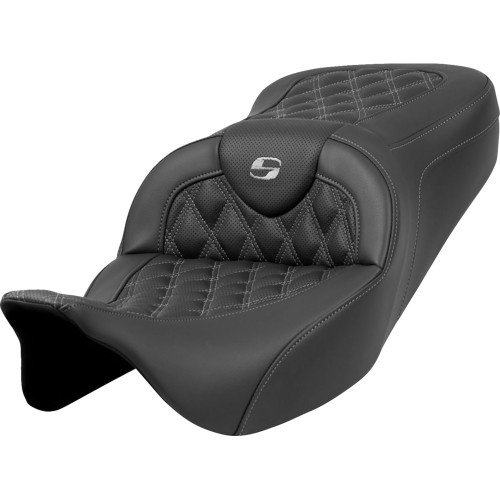 Saddlemen 2008 Harley-Davidson Screamin' Eagle Electra Glide Ultra Classic FLHTCUSE3 Roadsofa Lattice Stitch Seat Black Perforated / Lattice Stitched Image 1