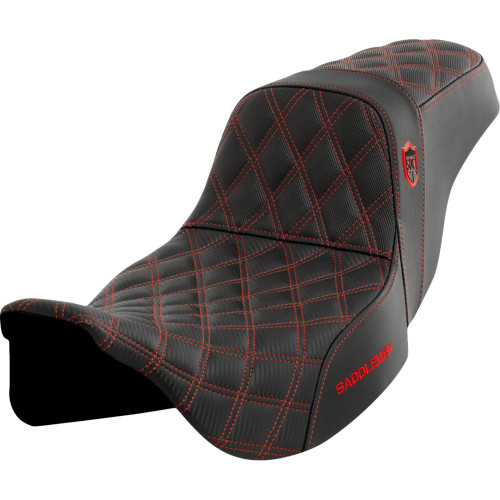 Saddlemen 2008-2009 Harley-Davidson Electra Glide Standard EFI FLHTI Pro Series SDC Performance Seat - w/o Backrest - Red Stitch - FLH/FLT '08-'23 Image 1