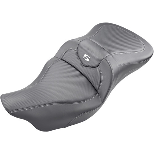 Saddlemen 2008-2010 Harley-Davidson Road Glide EFI FLTR Extended Reach Roadsofa Seat - Carbon Fiber - without Backrest - FL '08-'24 Image 1