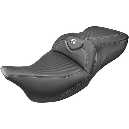 Saddlemen 2008-2010 Harley-Davidson Road Glide EFI FLTR Roadsofa Seat - Carbon Fiber - without Backrest - FL '08-'24 Image 1