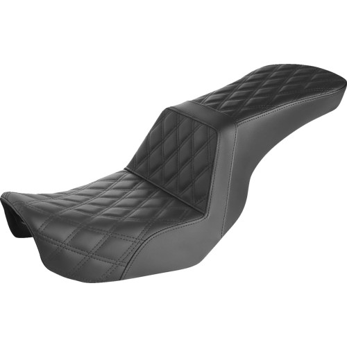 Saddlemen 2008-2017 Harley-Davidson Fat Bob FXDF Step-Up Seat Full Lattice Stitch Image 1