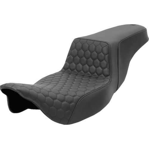 Saddlemen 2008-2023 Harley-Davidson Street Glide EFI FLHX Step-Up Seat - Honeycomb - Extended Reach - FL '08-'24 Image 1