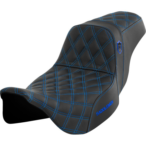 Saddlemen 2009 Harley-Davidson CVO Road Glide FLTRSE3 Pro Series SDC Performance Seat - w/o Backrest - Blue Stitch - FLH/FLT '08-'23 Image 1
