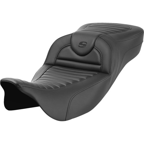 Saddlemen 2010-2013 Harley-Davidson Road Glide Custom FLTRX Roadsofa Extended Reach Seat Black Carbon Fiber / Tuck-n-Roll Image 1 Saddlemen 2010-2013 Harley-Davidson Road Glide Custom FLTRX Roadsofa Extended Reach Seat Black Carbon Fiber / Tuck-n-Roll Image 1