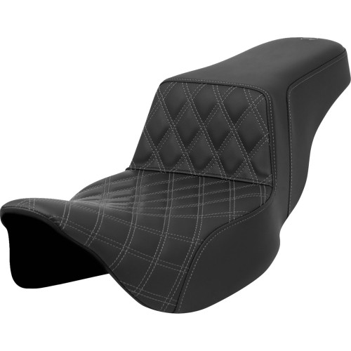 Saddlemen 2011 Harley-Davidson CVO Electra Glide Ultra Classic FLHTCUSE6 Step-Up Seat - Front Lattice Stitch - Gray Stitch - Extended Reach - FLH/FLT '08-'23 Image 1