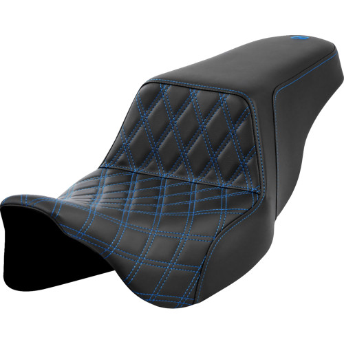 Saddlemen 2011-2013 Harley-Davidson Road Glide Ultra FLTRU Step-Up Seat - Front Lattice Stitch - Blue Stitch - FLH/FLT '08-'23 Image 1 Saddlemen 2011-2013 Harley-Davidson Road Glide Ultra FLTRU Step-Up Seat - Front Lattice Stitch - Blue Stitch - FLH/FLT '08-'23 Image 1