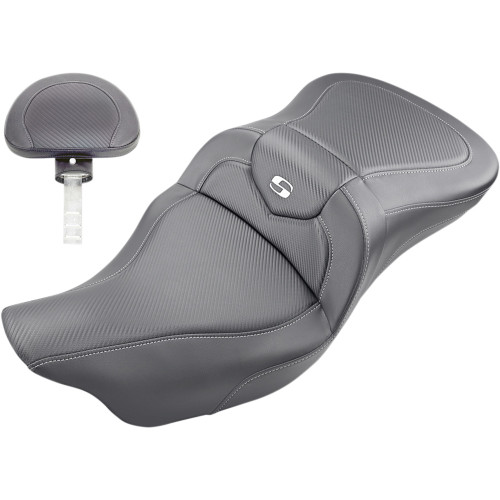 Saddlemen 2012 Harley-Davidson CVO Road Glide Custom FLTRXSE Extended Reach Roadsofa Seat - Carbon Fiber - Backrest - FL '08-'24 Image 1 Saddlemen 2012 Harley-Davidson CVO Road Glide Custom FLTRXSE Extended Reach Roadsofa Seat - Carbon Fiber - Backrest - FL '08-'24 Image 1