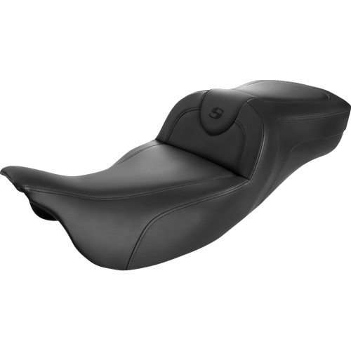 Saddlemen 2012 Harley-Davidson CVO Road Glide Custom FLTRXSE Roadsofa Extended Reach Seat - Black/Black Stitching - w/o Backrest - FL '08-'24 Image 1