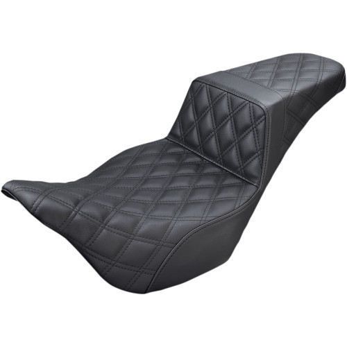 Saddlemen 2014-2021 Harley-Davidson CVO Electra Glide Ultra Limited FLHTKSE Step-Up Seat Full Lattice Stitch Black Image 1