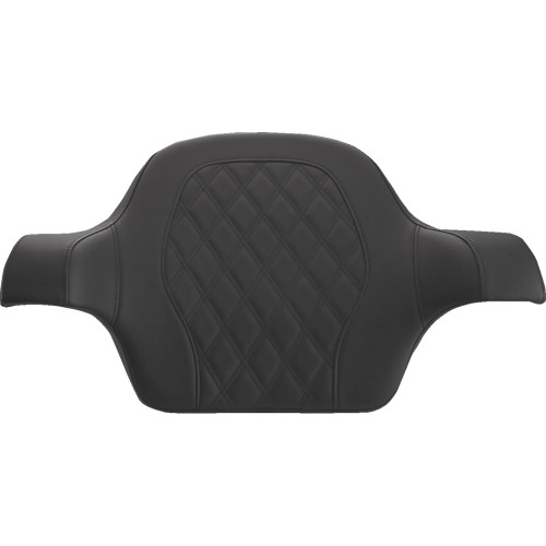 Saddlemen 2014-2022 Harley-Davidson Road King EFI FLHR Tour-Pak Backrest Pad - Step-Up - Lattice Stitch - Black - FL '14-'23 Image 1