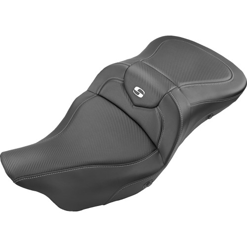 Saddlemen 2015-2020 Harley-Davidson Road Glide Special FLTRXS Extended Reach Roadsofa Seat - Carbon Fiber - without Backrest - Heated - FL '08-'24 Image 1