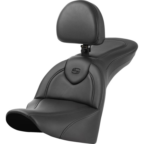 Saddlemen 2018-2020 Harley-Davidson Softail Deluxe FLDE Roadsofa Seat - With Backrest - Plain - FL Image 1