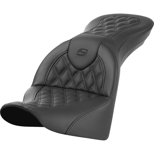 Saddlemen 2018-2020 Harley-Davidson Softail Deluxe FLDE Roadsofa Seat - without Backrest - Lattice Stitch - FL '18-'24 Image 1