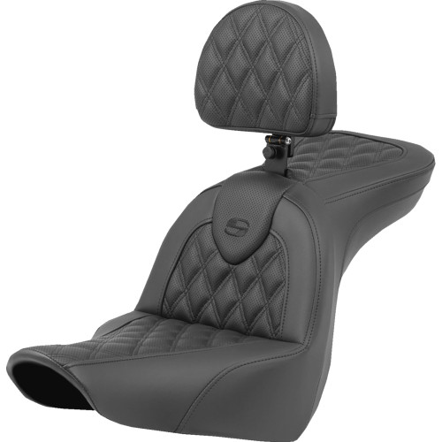 Saddlemen 2018-2020 Harley-Davidson Softail Low Rider FXLR Roadsofa Seat - Lattice Stitch - with Backrest - FXLR/FLSB '18-'23 Image 1 Saddlemen 2018-2020 Harley-Davidson Softail Low Rider FXLR Roadsofa Seat - Lattice Stitch - with Backrest - FXLR/FLSB '18-'23 Image 1