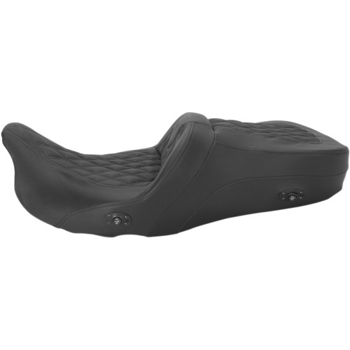 Saddlemen 2019-2022 Harley-Davidson Electra Glide Standard EFI FLHTI Roadsofa Seat - without Backrest - Full Lattice Stitch - Heated - FLH/FLT '08-'24 Image 1