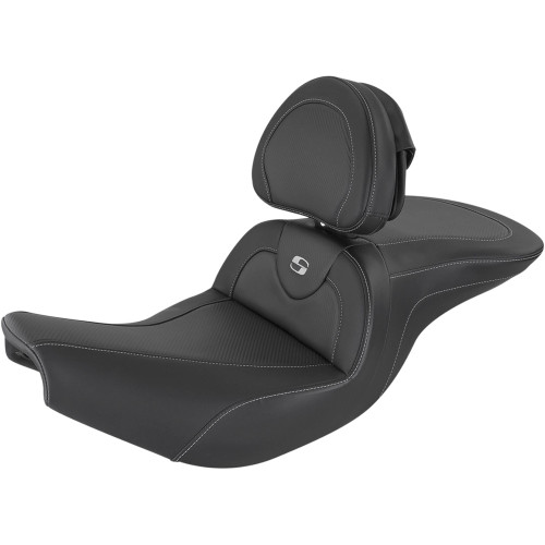 Saddlemen 2021-2026 Indian Roadmaster Limited Roadsofa Seat - Carbon Fiber - Includes Backrest - Black - Indian Image 1