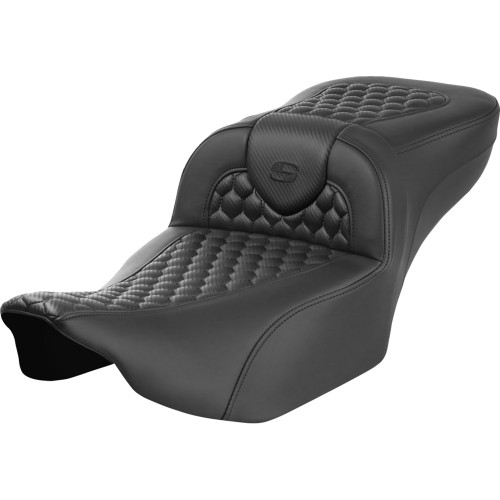 Saddlemen 2023-2024 Harley-Davidson CVO Road Glide Custom FLTRXSE Roadsofa Extended Reach Seat - without Backrest - Honeycomb - FLTR/FLHX '23-'24 Image 1