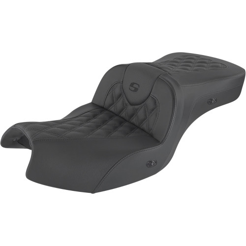 Saddlemen 2023-2024 Indian Pursuit Elite Heated Roadsofa Seat - Lattice Stitch - w/o Backrest - GL Image 1