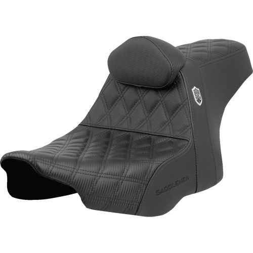 Saddlemen 2024 Harley-Davidson Road Glide Custom FLTRX Pro Series SDC Performance Seat - Lattice Stitch - Gripper - w/ Backrest - FLH/FLT '23-'24 Image 1