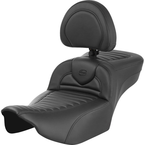Saddlemen 2024 Harley-Davidson Road Glide Custom FLTRX Roadsofa Extended Reach Seat - with Backrest - Tuck-n-Roll - FLTR/FLHX '23-'24 Image 1