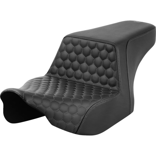 Saddlemen 2024 Harley-Davidson Street Glide EFI FLHX Step-Up Seat - Front Honeycomb - Gray Stitching - FL '23-'24 Image 1
