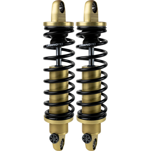 Legend Suspension Legend REVO-A Coil Suspension For Dyna Models 2010-2017 Harley-Davidson FXDWG Dyna Wide Glide Gold Heavy Duty 14" Image 1