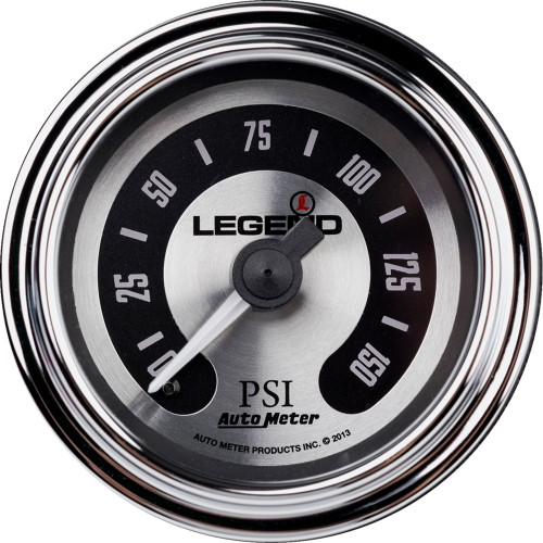 Legend Suspension Fairing Mounted LED Backlit PSI Gauges 1997-2006 Harley-Davidson FLHRCI Road King Classic Spun Aluminum Image 1