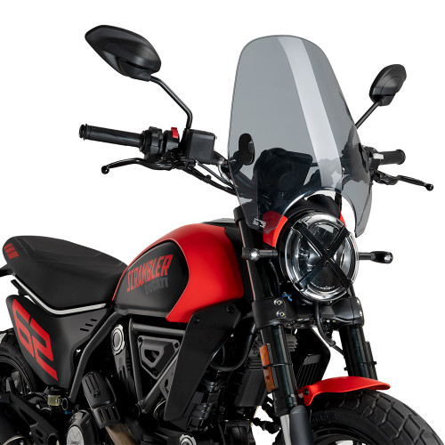 Puig Custom II Universal Windshield for Round Headlights Smoke