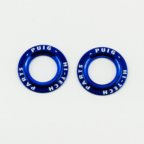 Puig PHB19 Front Axle Slider Aluminum Trim Ring Set Blue