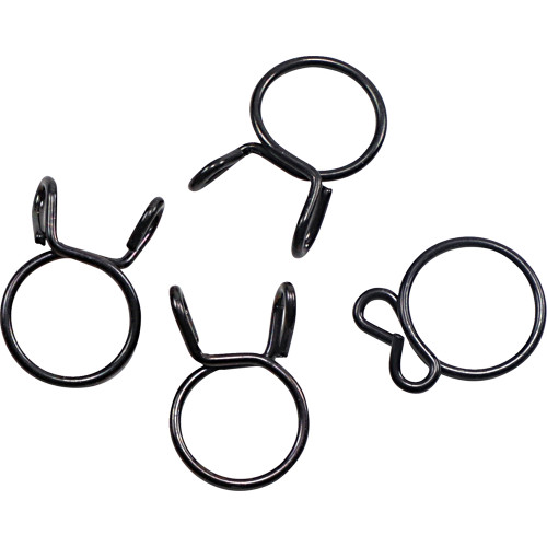 All Balls  Refill Clamp Kit - Fuel Line/Wire - Parallel Ear - Black - 15.2 mm - 4 Pack Image 1